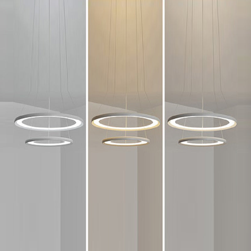 Round Hanging Light Kit Modern Style Metal Multi Lights Hanging Ceiling Lights