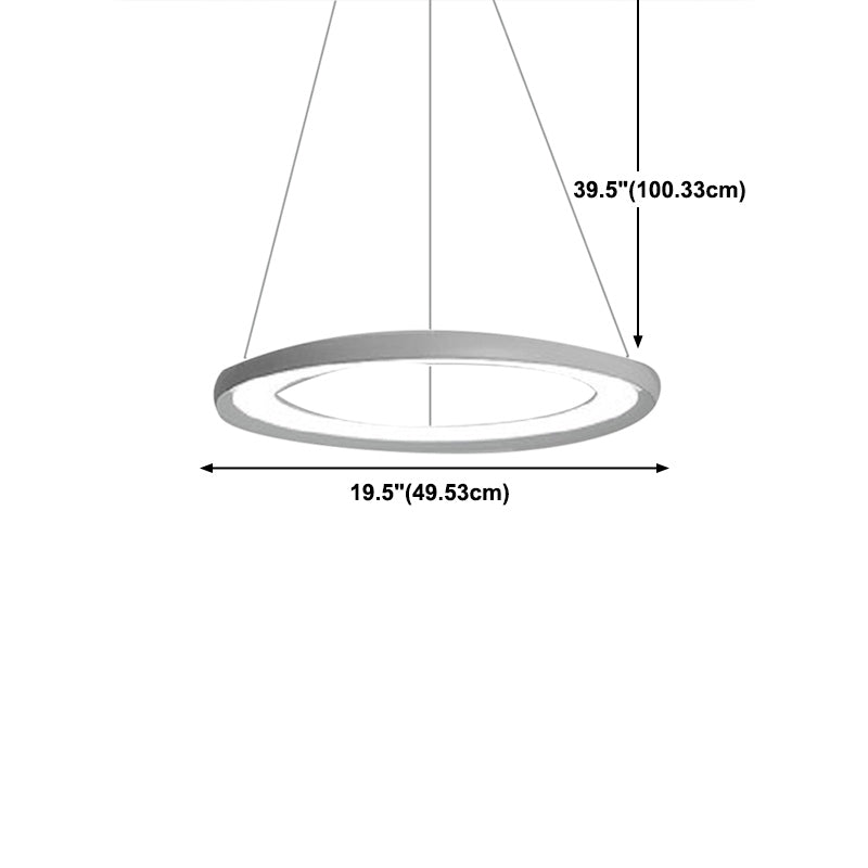 Round Hanging Light Kit Modern Style Metal Multi Lights Hanging Ceiling Lights