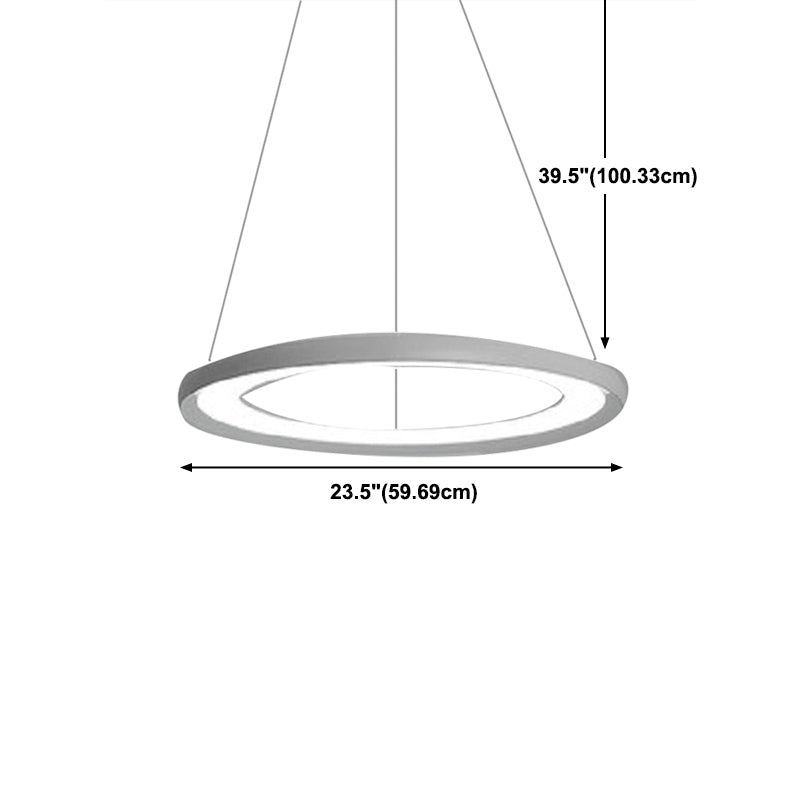 Round Hanging Light Kit Modern Style Metal Multi Lights Hanging Ceiling Lights