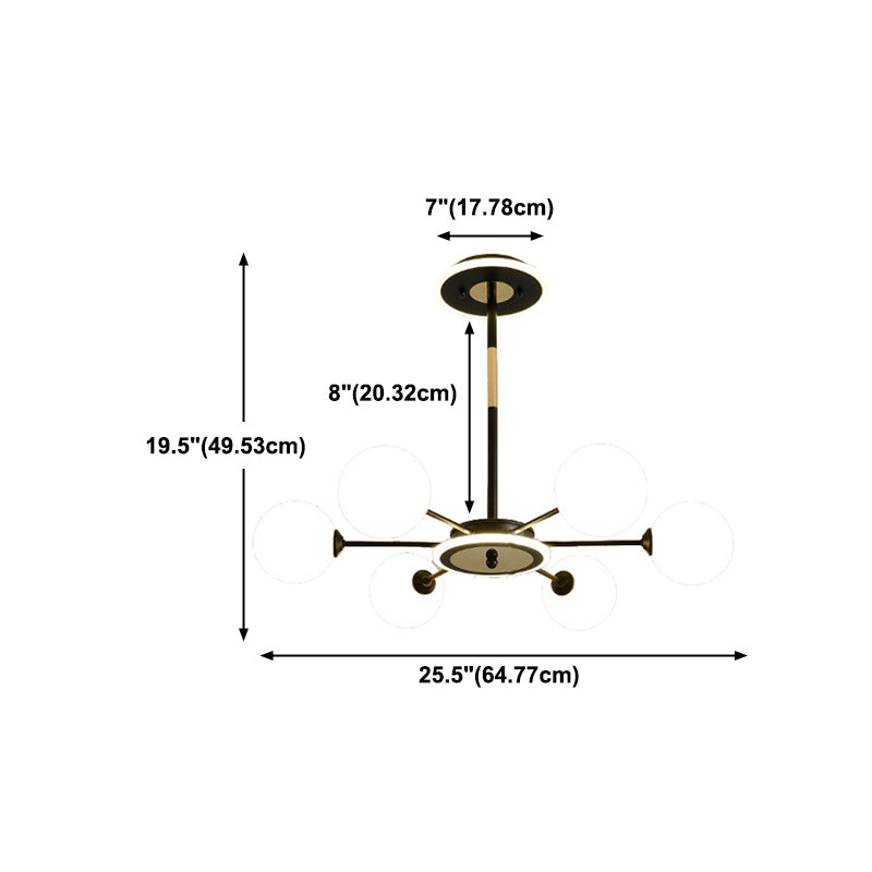 Ball Hanging Light Kit Modern Style Glass Multi Lights Hanging Ceiling Lights