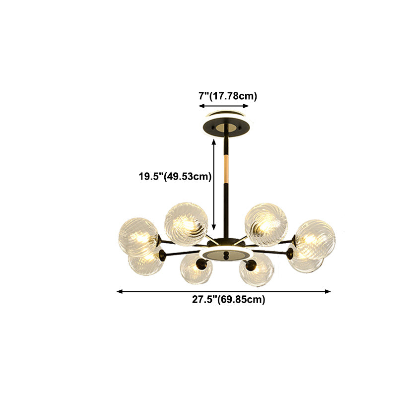 Ball Hanging Light Kit Modern Style Glass Multi Lights Hanging Ceiling Lights