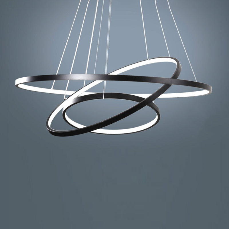 Orbicular Hanging Light Kit Modern Style Metal 3 Lights Hanging Ceiling Lights