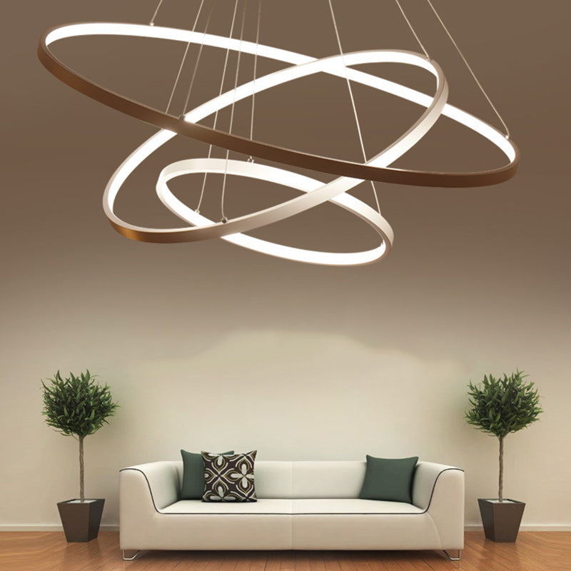 Orbicular Hanging Light Kit Modern Style Metal 3 Lights Hanging Ceiling Lights