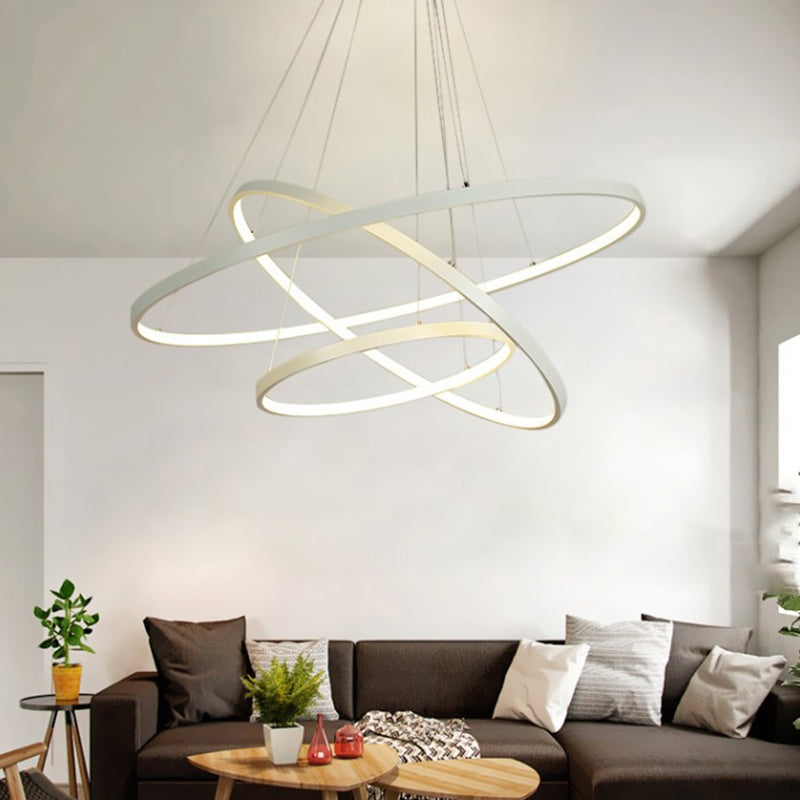 Orbicular Hanging Light Kit Modern Style Metal 3 Lights Hanging Ceiling Lights