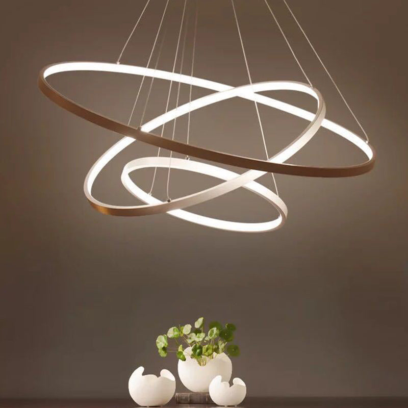 Orbicular Hanging Light Kit Modern Style Metal 3 Lights Hanging Ceiling Lights