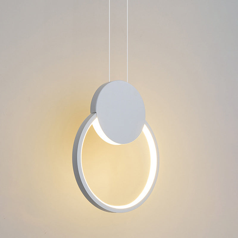 Postmodern Metal Ceiling Light Minimalist Style Geometry Led Pendant Lamp for Living Room