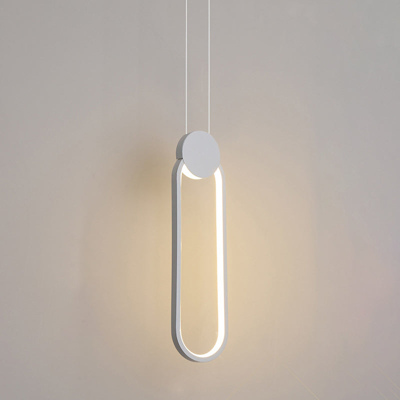 Postmodern Metal Ceiling Light Minimalist Style Geometry Led Pendant Lamp for Living Room