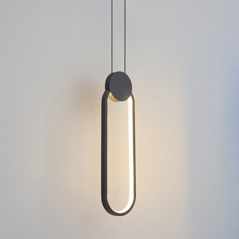 Postmodern Metal Ceiling Light Minimalist Style Geometry Led Pendant Lamp for Living Room