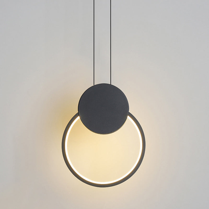 Postmodern Metal Ceiling Light Minimalist Style Geometry Led Pendant Lamp for Living Room