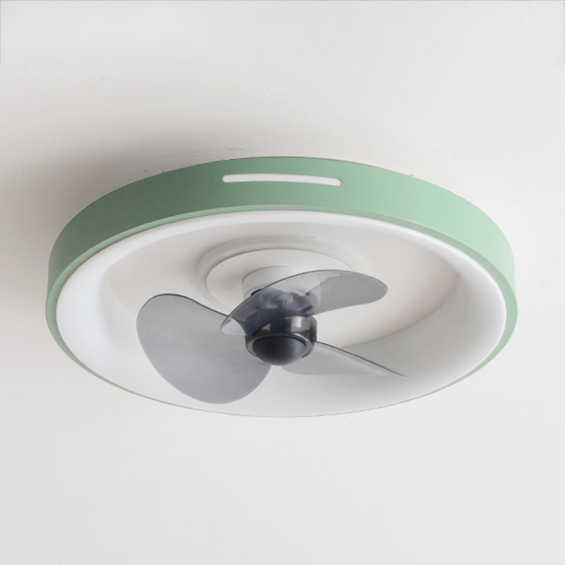 Geometric Shape Metal Ceiling Fan Modern Style 2 Lights Ceiling Fan Lamp