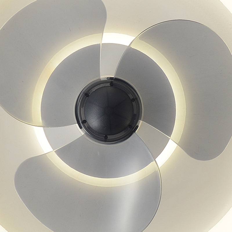 Geometric Shape Metal Ceiling Fan Modern Style 2 Lights Ceiling Fan Lamp