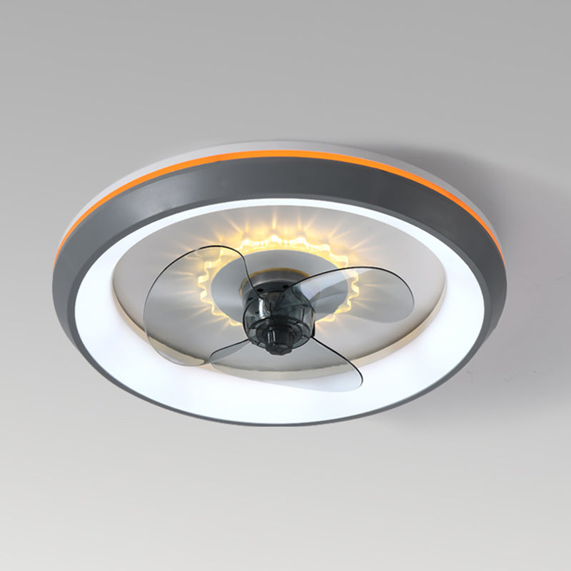 Modern Style Ceiling Fan Lamp Metal 1 Light Ceiling Fan Lighting for Bedroom