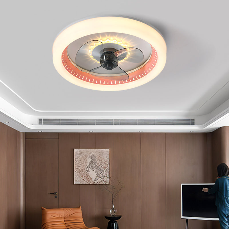 Modern Style Ceiling Fan Lamp Metal 1 Light Ceiling Fan Lighting for Bedroom