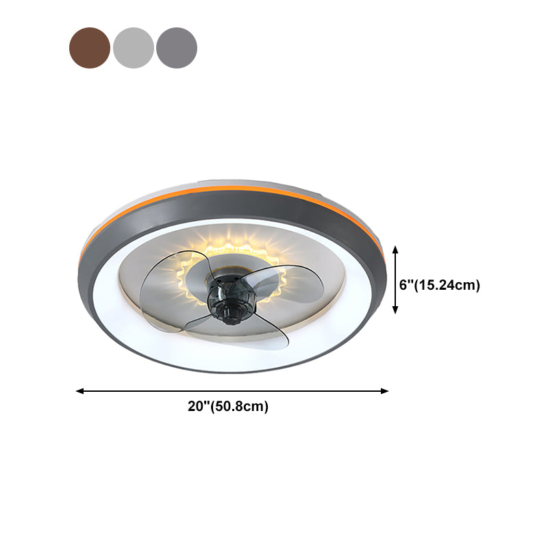 Modern Style Ceiling Fan Lamp Metal 1 Light Ceiling Fan Lighting for Bedroom