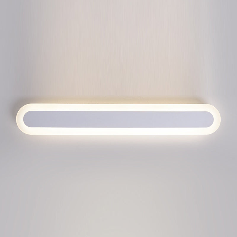 Metal Linear Shade Wall Sconce Modern Style 1 Light Mirror Wall Mounted Light Fixture