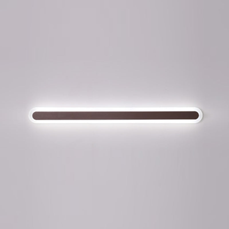 Metal Linear Shade Wall Sconce Modern Style 1 Light Mirror Wall Mounted Light Fixture