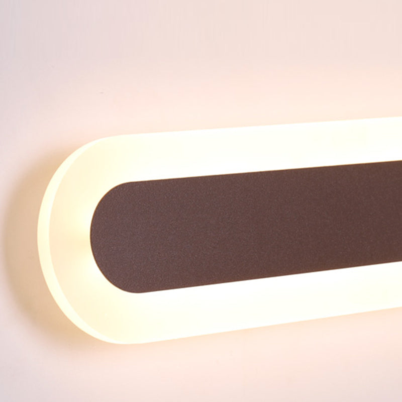 Metal Linear Shade Wall Sconce Modern Style 1 Light Mirror Wall Mounted Light Fixture