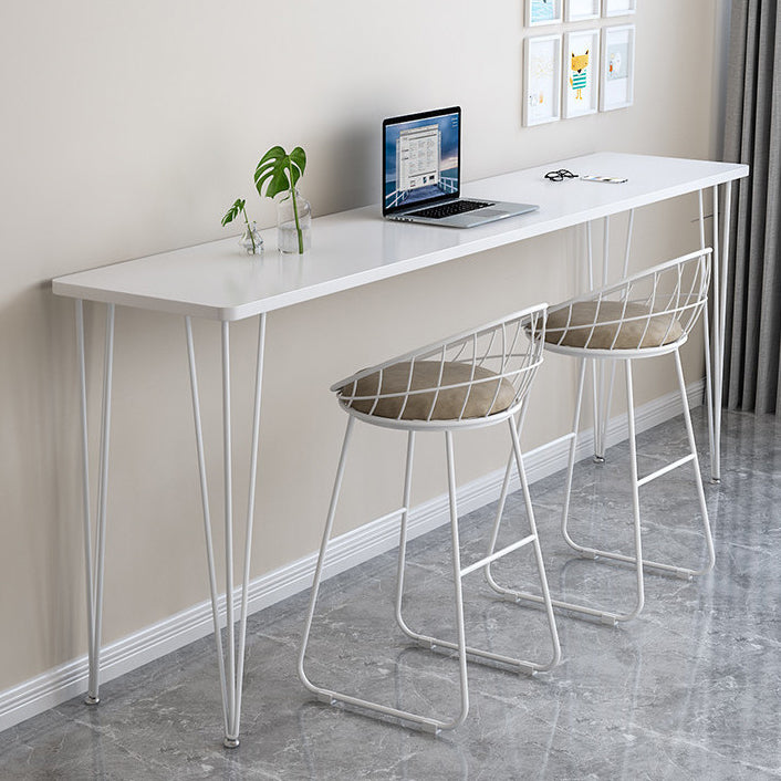 Industrial Style Rectangle Wood Top Counter Table 42-inch Height Bar Table