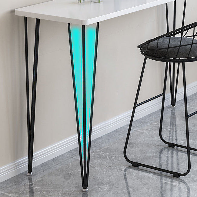 Industrial Style Rectangle Wood Top Counter Table 42-inch Height Bar Table