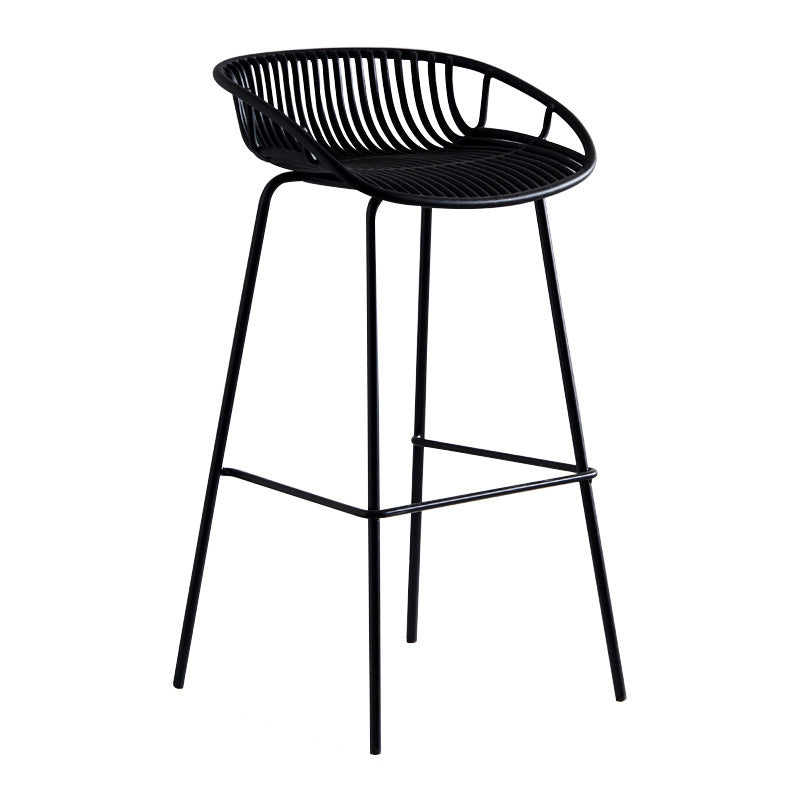 Modern Style Bar-stool Metal Counter Bar Stool with Metal Legs for Kitchen