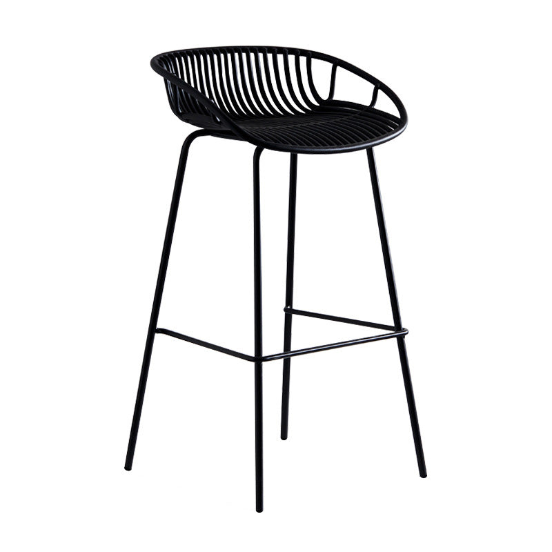 Modern Style Bar-stool Metal Counter Bar Stool with Metal Legs for Kitchen