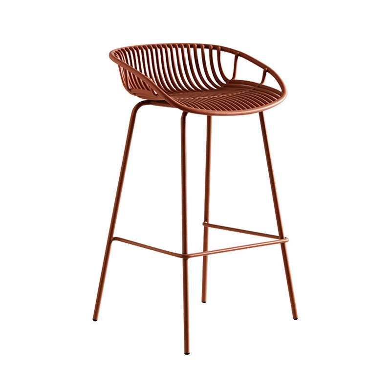 Modern Style Bar-stool Metal Counter Bar Stool with Metal Legs for Kitchen
