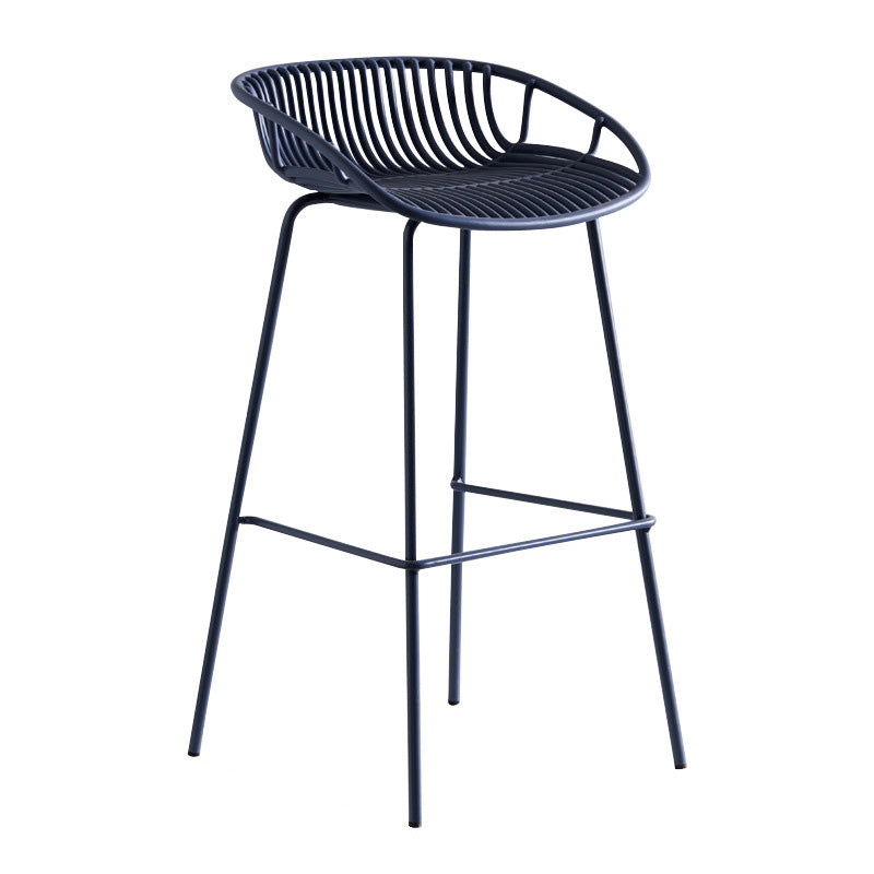 Modern Style Bar-stool Metal Counter Bar Stool with Metal Legs for Kitchen
