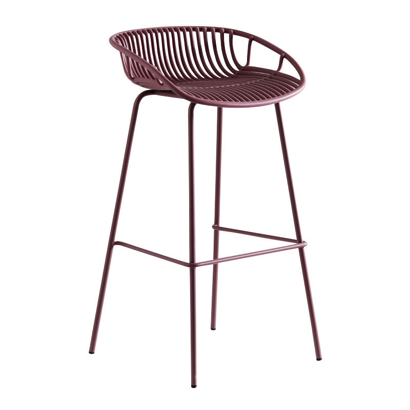 Modern Style Bar-stool Metal Counter Bar Stool with Metal Legs for Kitchen