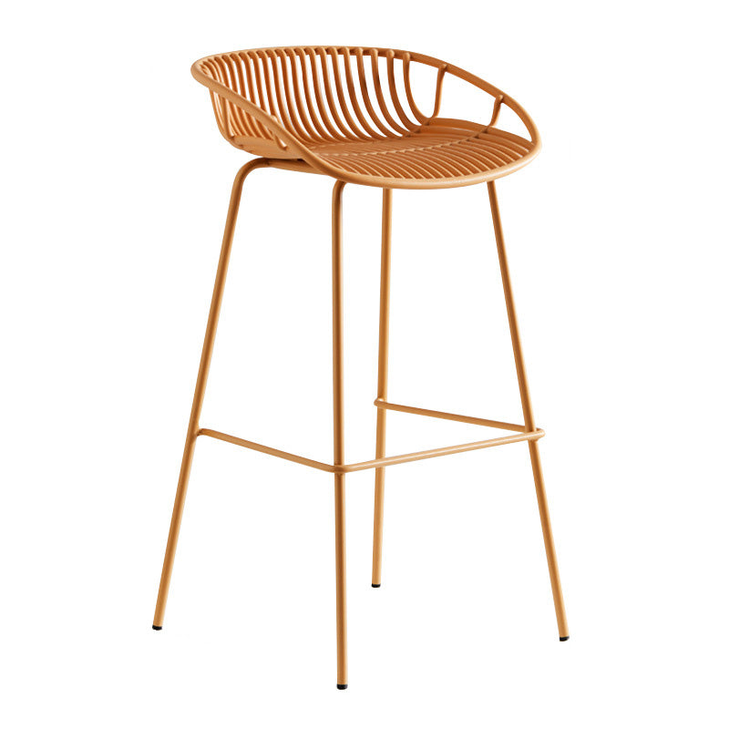 Modern Style Bar-stool Metal Counter Bar Stool with Metal Legs for Kitchen
