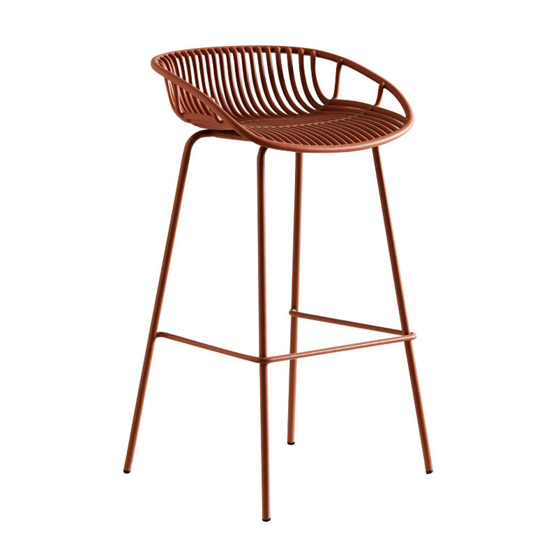 Modern Style Bar-stool Metal Counter Bar Stool with Metal Legs for Kitchen