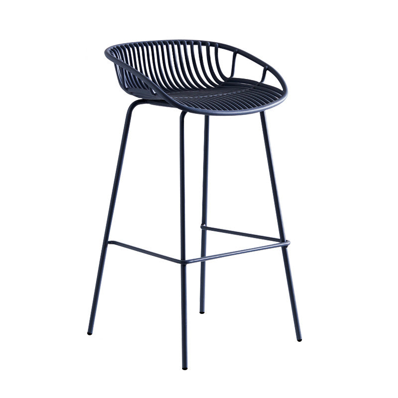Modern Style Bar-stool Metal Counter Bar Stool with Metal Legs for Kitchen