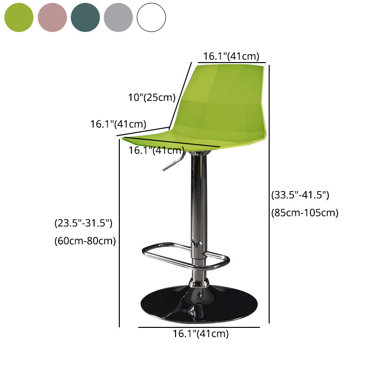Modern Liftable Bar-stool Plastic Counter Bar Stool with Metal Legs