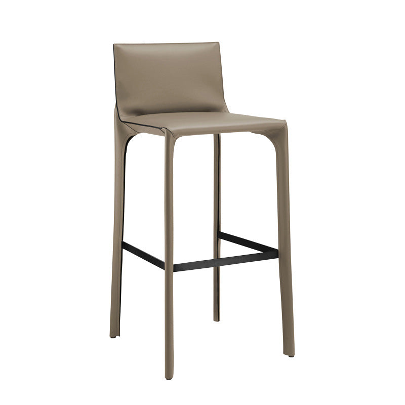 Modern Style Bar-stool Leather Counter Bar Stool with Metal Legs for Kitchen