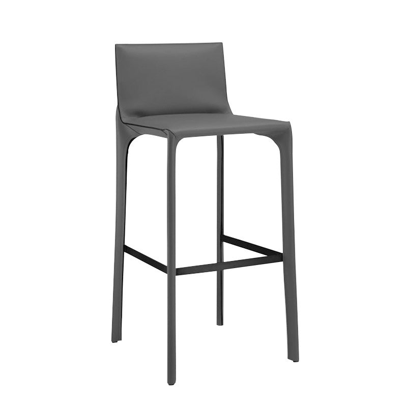 Modern Style Bar-stool Leather Counter Bar Stool with Metal Legs for Kitchen