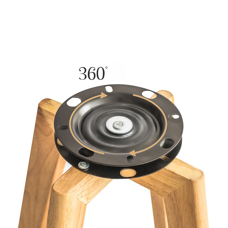 Modern Rubberwood Indoor Stool Matte Finish Upholstered Bar Stools
