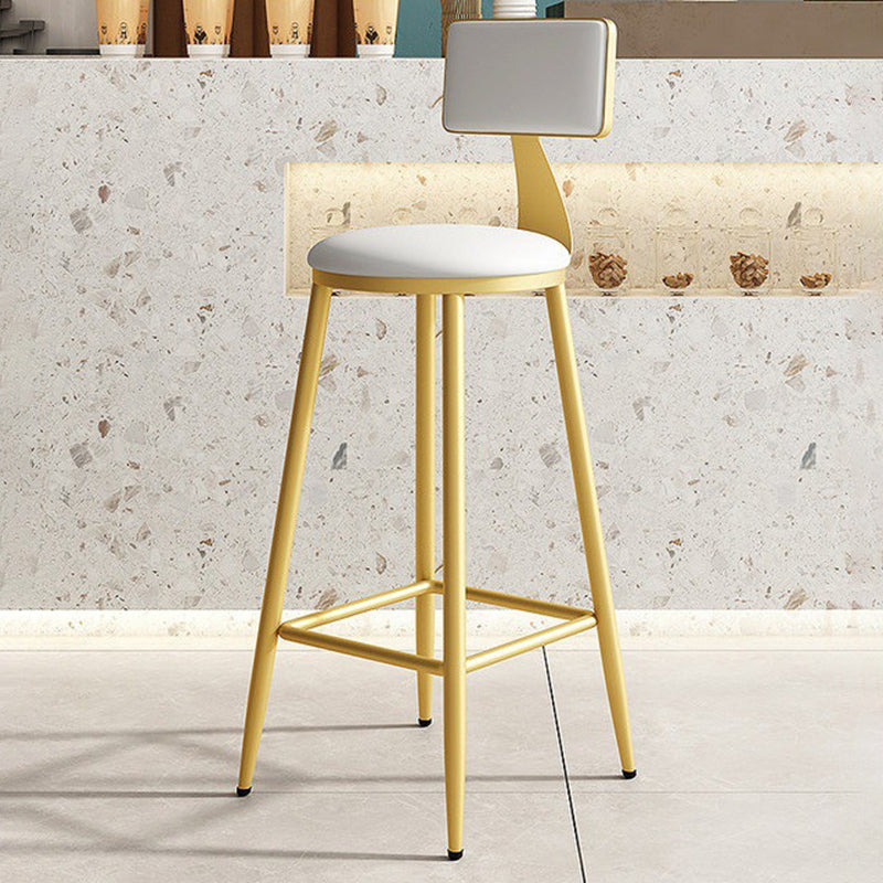 Home Matte Finish Upholstered Stools Glam Low Back Bar Stool