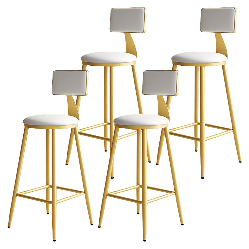 Home Matte Finish Upholstered Stools Glam Low Back Bar Stool