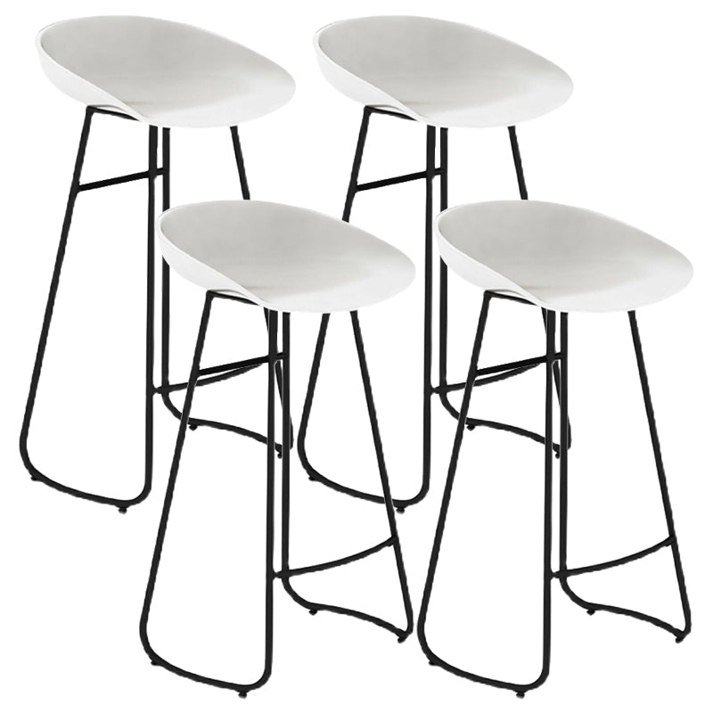 Industrial Armless Backrest Counter Stool Iron Cafe Bar Stool with Acrylic Seat and Pedal