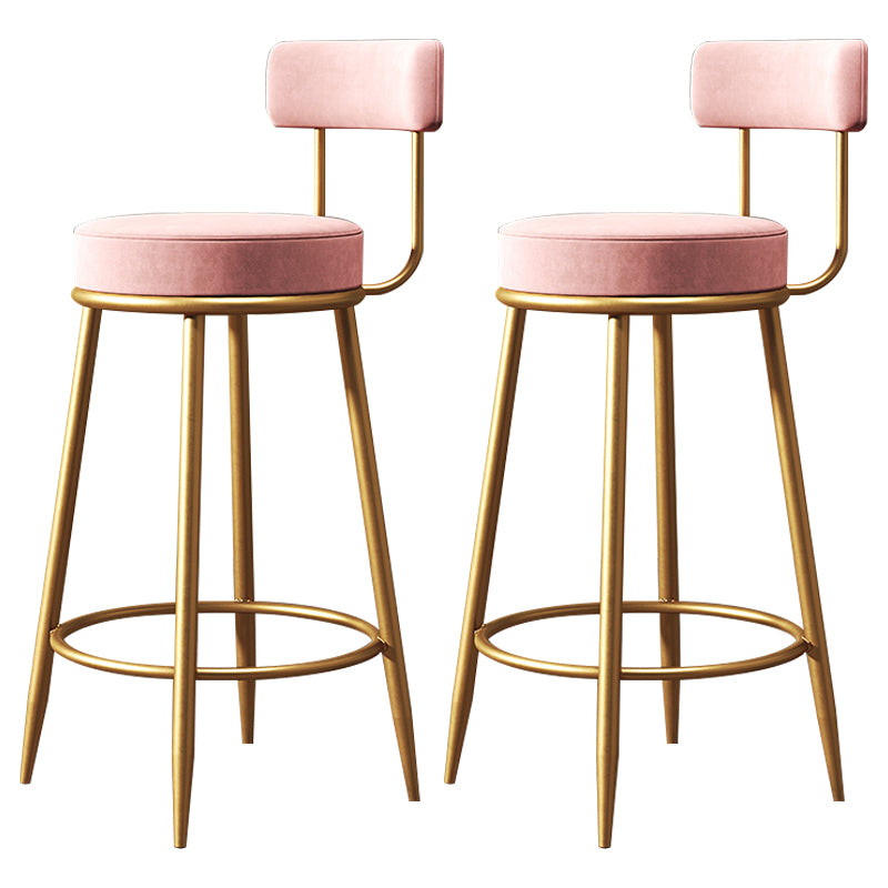 Nordic Glam Bar-stool Liftable Leather Counter Bar Stool with Metal Legs