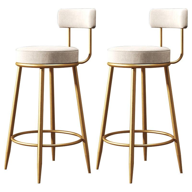Nordic Glam Bar-stool Liftable Leather Counter Bar Stool with Metal Legs