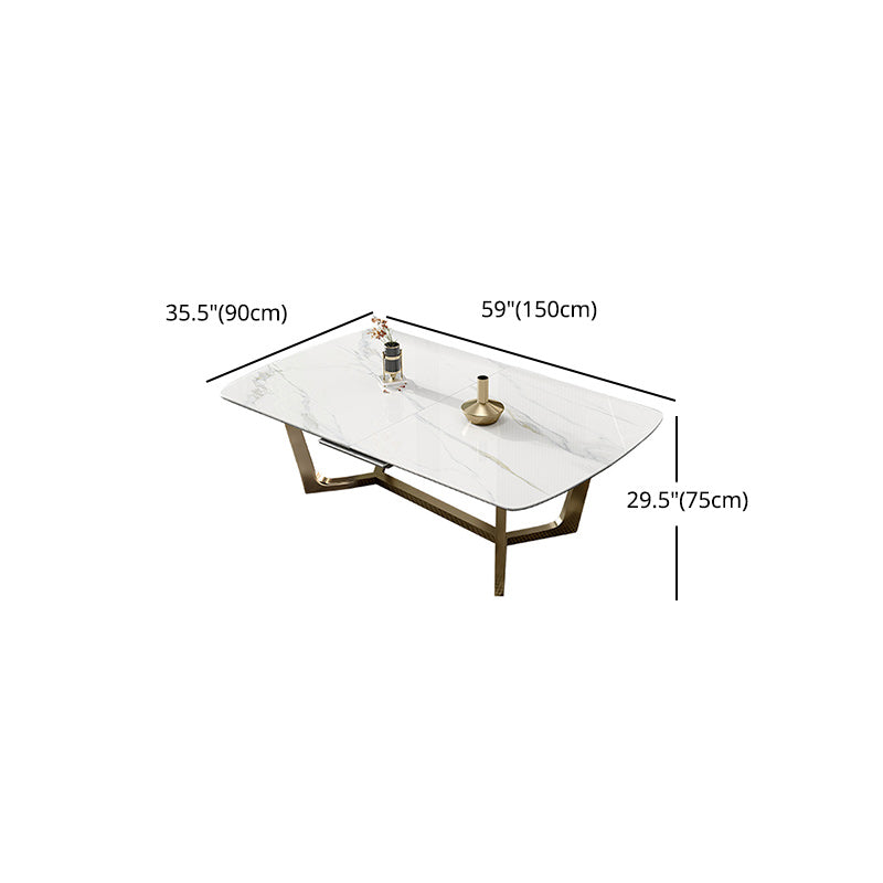 Glam 1/4/5/7 Pieces Rectangle Dinette Set with Sintered Stone Scalable Dining Table Set