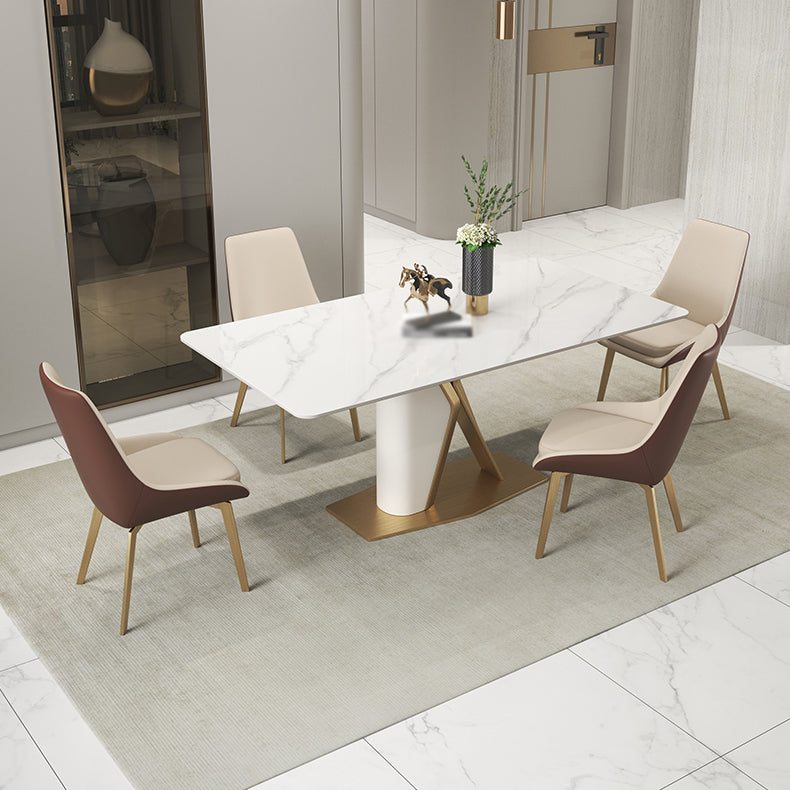Scandinavian 1/2/3/4/5 Dining Table Set with Chair Sintered Stone Dining Table Set