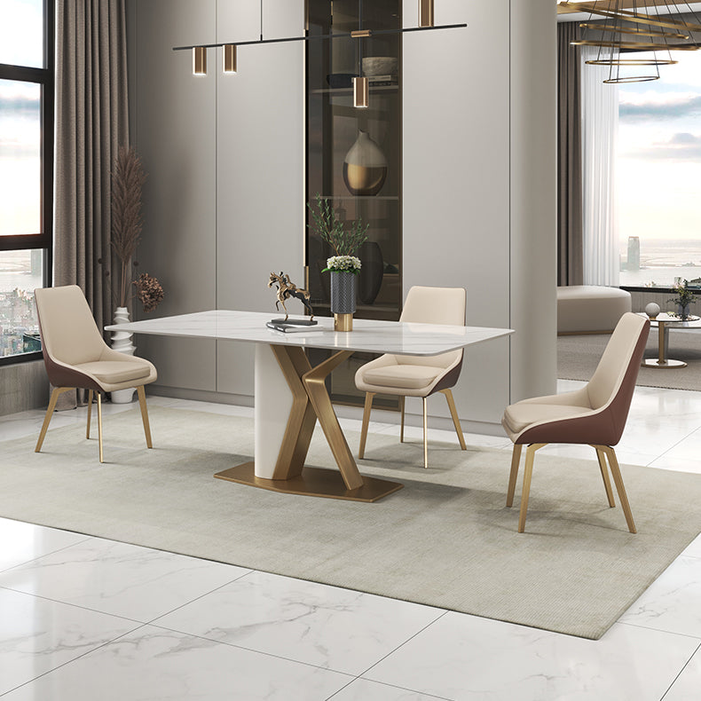 Scandinavian 1/2/3/4/5 Dining Table Set with Chair Sintered Stone Dining Table Set