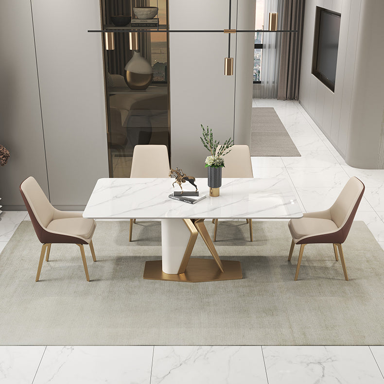 Scandinavian 1/2/3/4/5 Dining Table Set with Chair Sintered Stone Dining Table Set