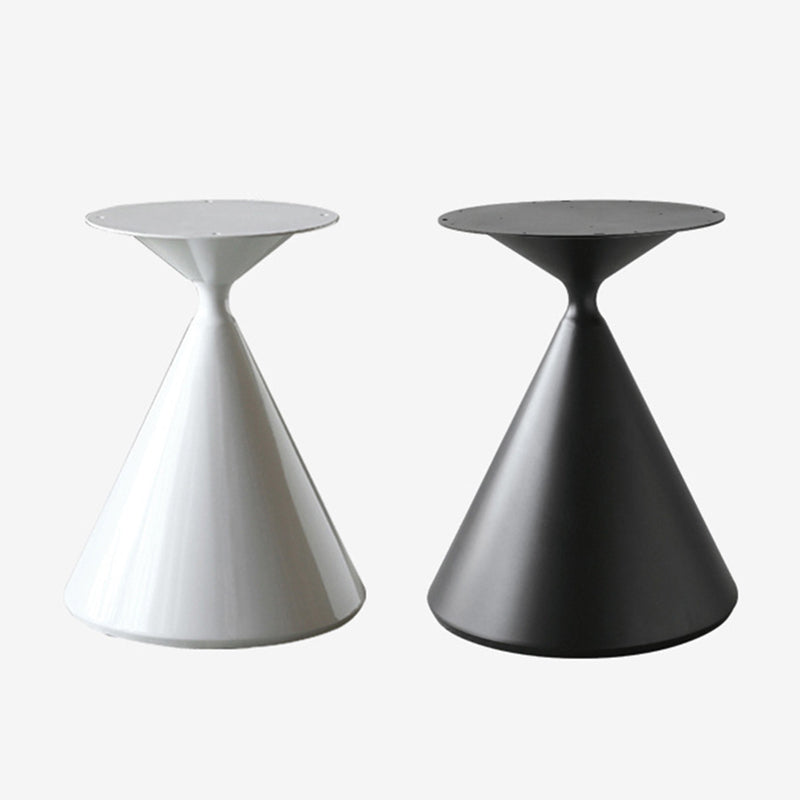 Modern Stone Pedestal Dining Table Matte Finish Round Table for Kitchen