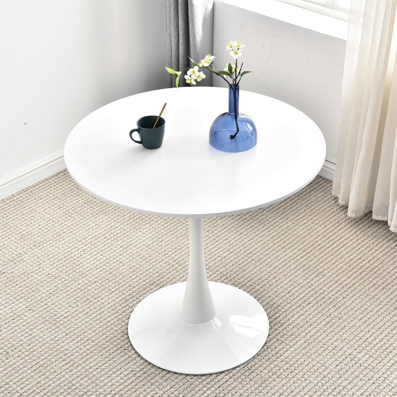 Modern Manufactured Wood Tulip Table Matte Finish Round Dining Table