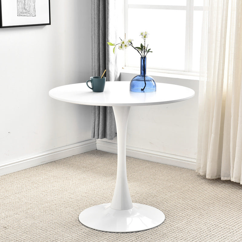Modern Manufactured Wood Tulip Table Matte Finish Round Dining Table