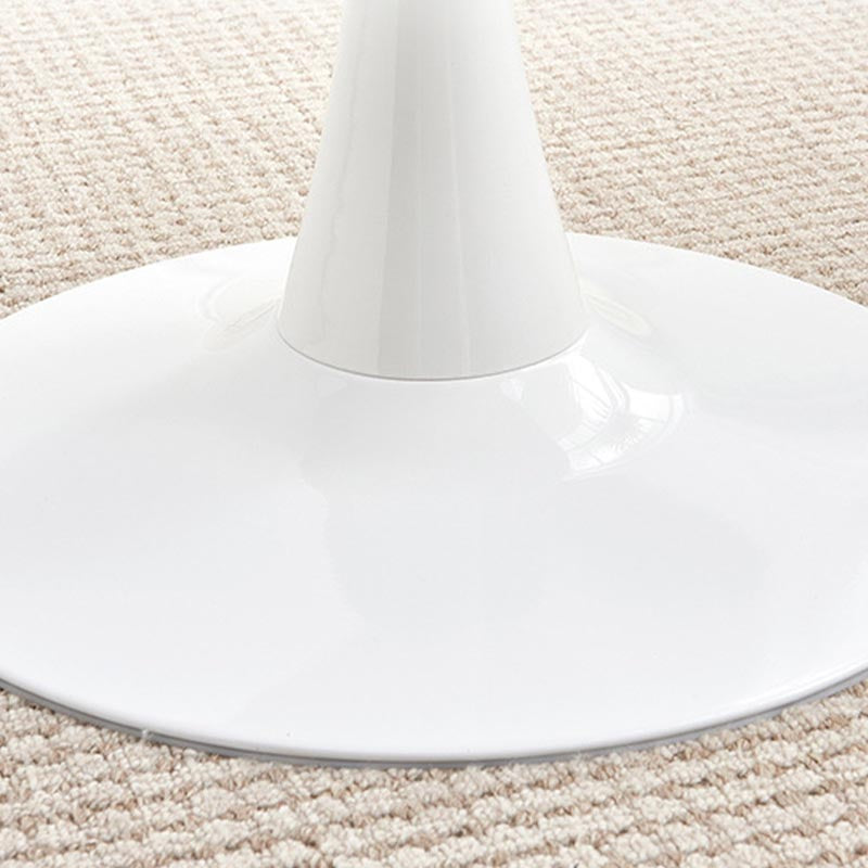 Modern Manufactured Wood Tulip Table Matte Finish Round Dining Table