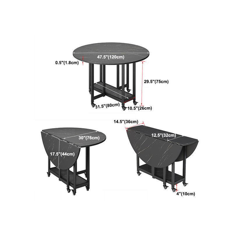 Modern Tripod Base Dinette Table Chipboard Folding Table Home Furniture (only Table)