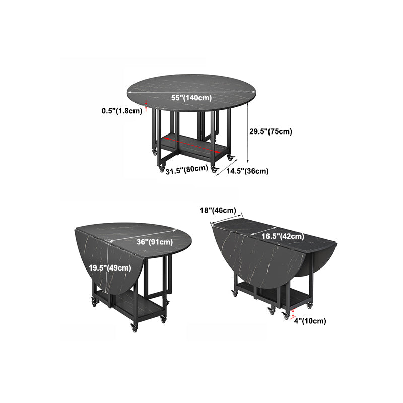 Modern Tripod Base Dinette Table Chipboard Folding Table Home Furniture (only Table)